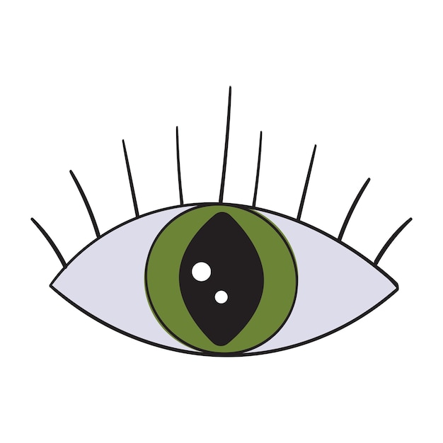 Eye esoteric symbol cartoon illustration