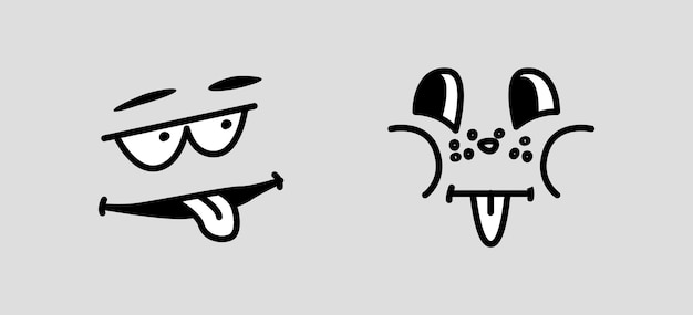 目の顔の漫画のキャラクターの表現