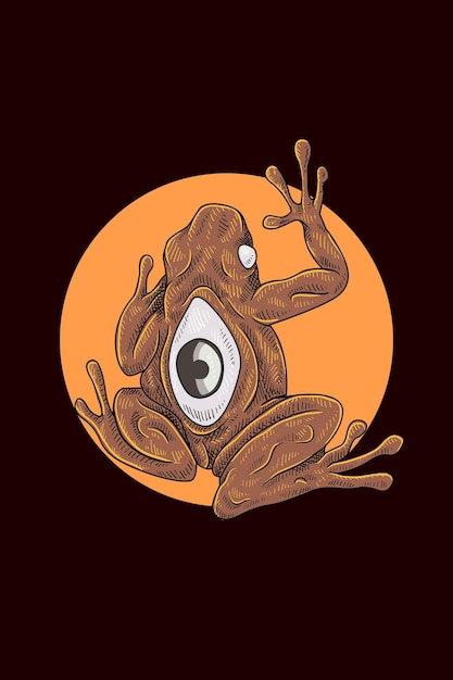 Eye frog vector illustration