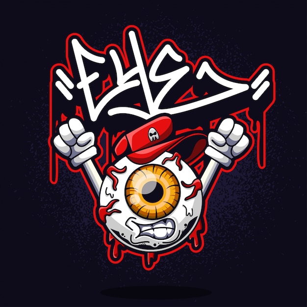 Eye graffiti character