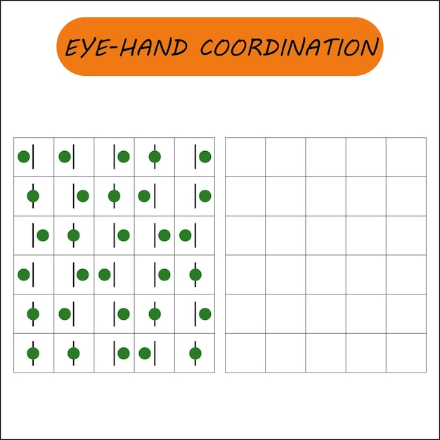 Premium Vector Eyehand coordination dot graph exercise
