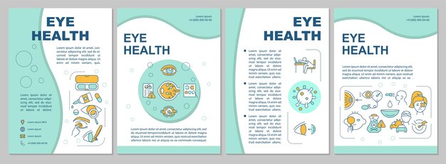 Eye health flyer template. Maintaining good vision and healthy eyes.