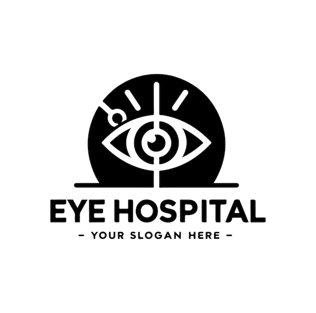 Ospedale degli occhi logo modello di progettazione vettore emblema design concept simbolo creativo icon