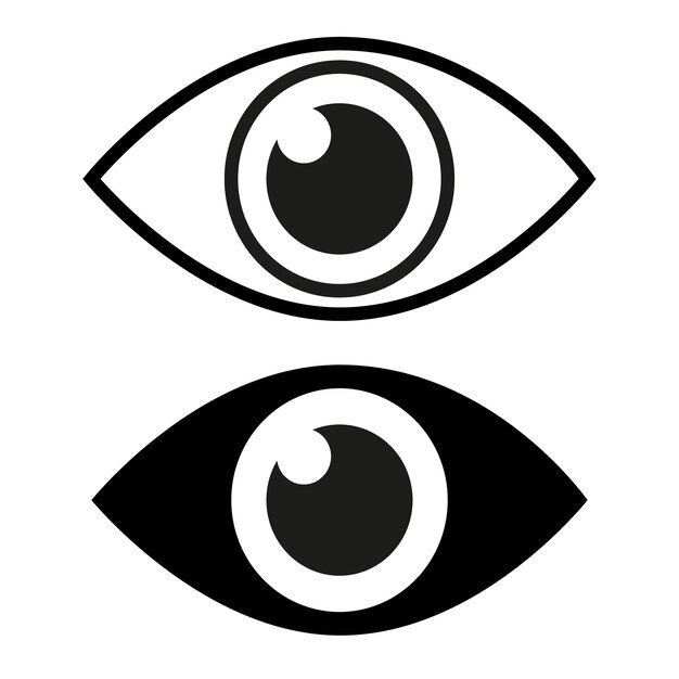 Vector eye icon set