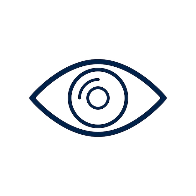 Eye icon sign flat illustration