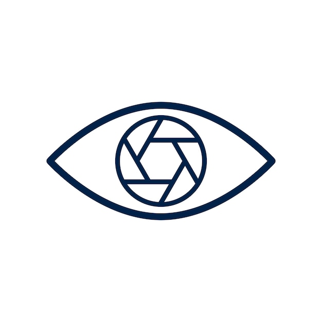 Eye icon sign flat illustration