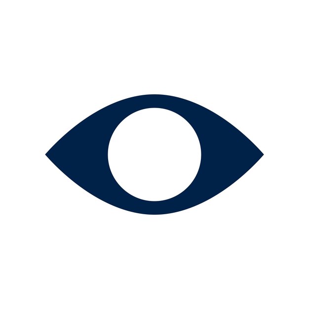 Eye icon sign flat illustration