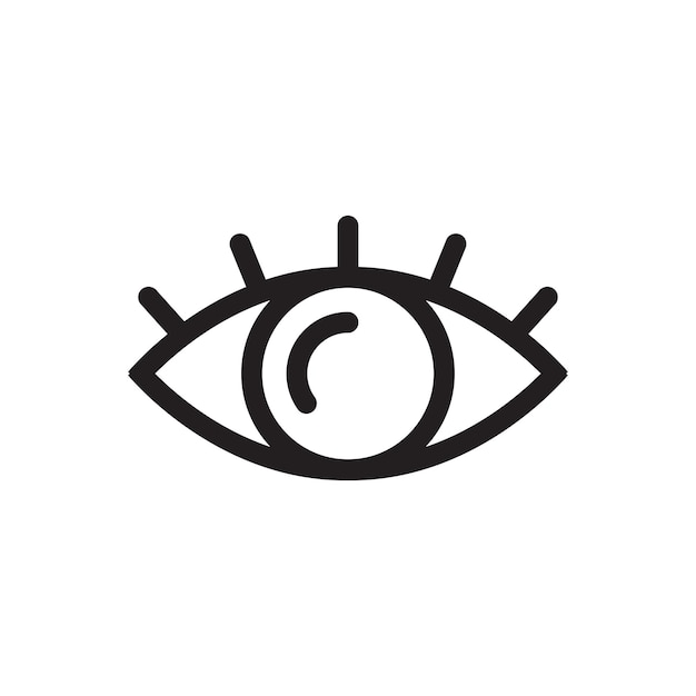 Premium Vector | Eye icon sign flat illustration