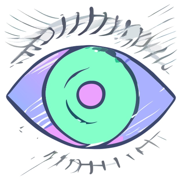 Vector eye icon uneven fill