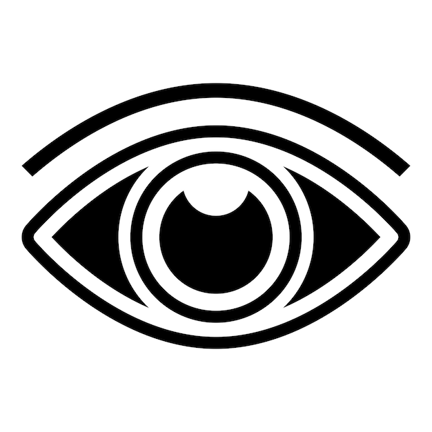Disegno vettoriale dell'icona dell'occhio disegno dell'illustrazione