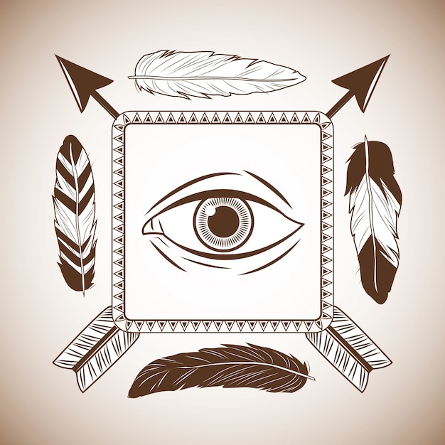 Eye inside frame icon