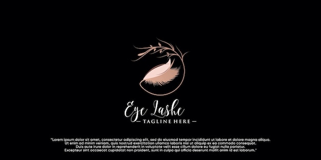 Eye lashes logo design with creative modern concept Premium Vector