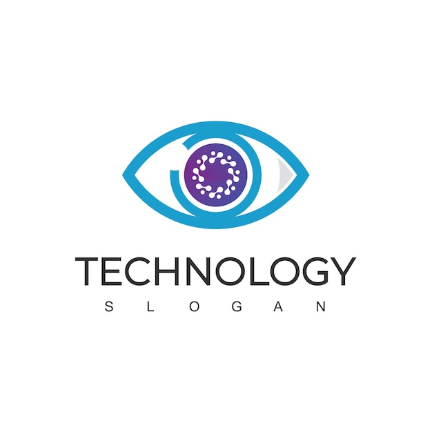 Eye logo design template vision logotype concept