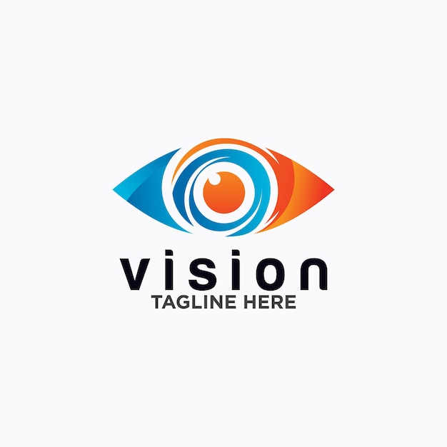 Eye logo design vector template. colorful media icon. vision concept idea.