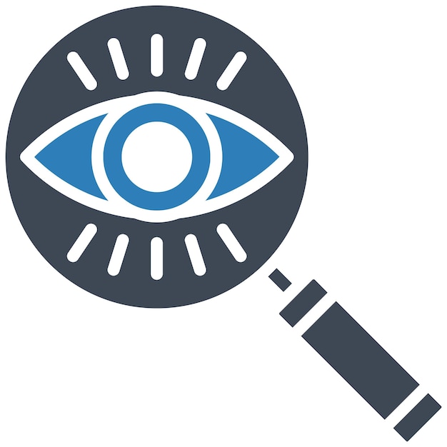 Eye Magnifier Vector Illustration Style