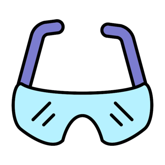 Eye Protector Flat Illustration