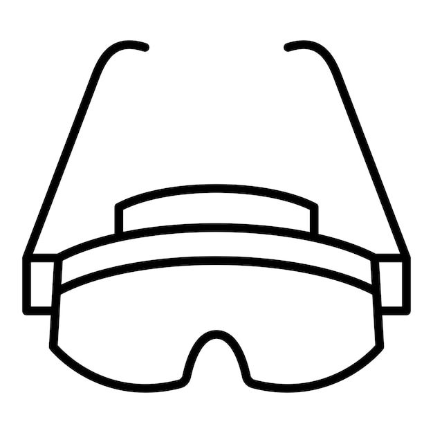 Vector eye protector icon style