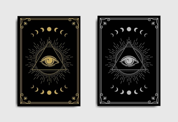 Eye of providence masonic symbol or all seeing eye vector