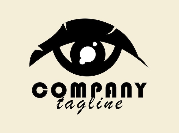 Vettore concetto di design del logo eye and quill