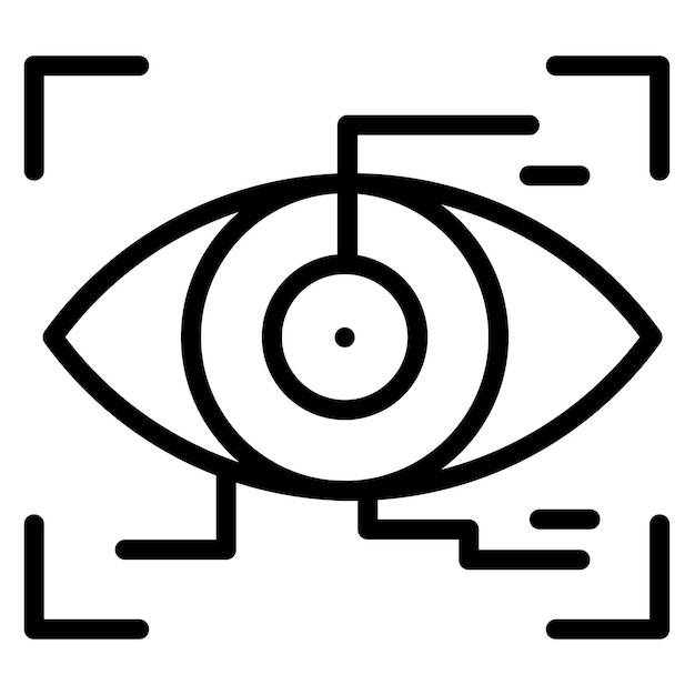 Eye Recognition icon vector image Can be used for Biometrics