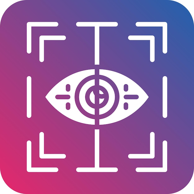 Vector eye scanner icon style