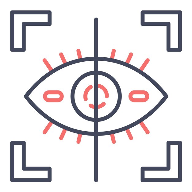 Vector eye scanner vector illustration style