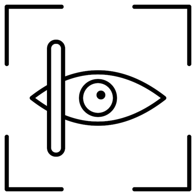 Vector eye scanner vector illustration