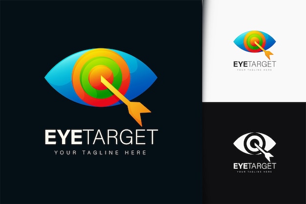 Eye target logo design with gradient