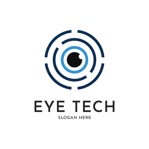 Eye tech logo design concept