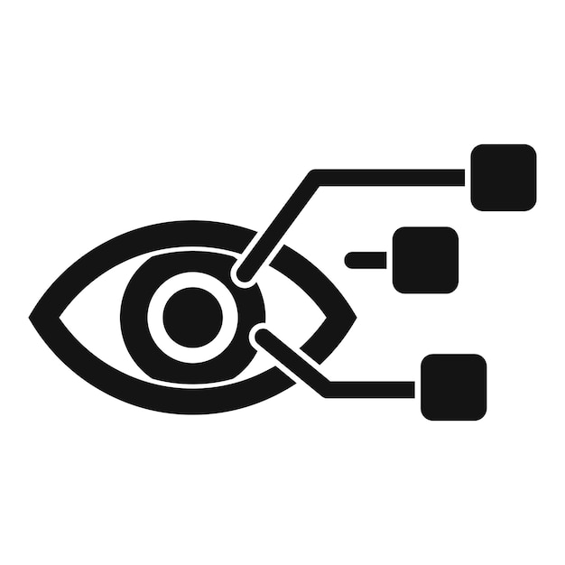 Eye tech overzicht icoon eenvoudige vector Breakdown eenzame