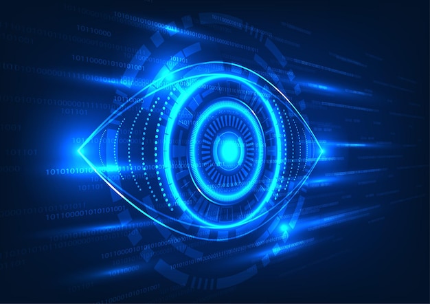 eye technology with a number code running behind the concept of searching for information