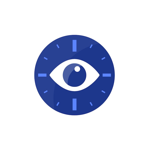 Eye tracking icon flat vector