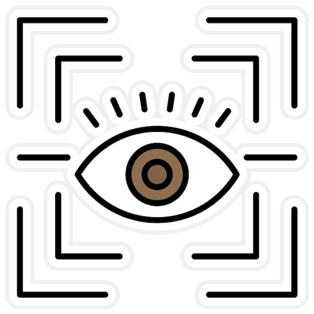 Vector eye tracking icon vector image can be used for virtual reality