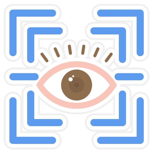 Vector eye tracking icon vector image can be used for virtual reality