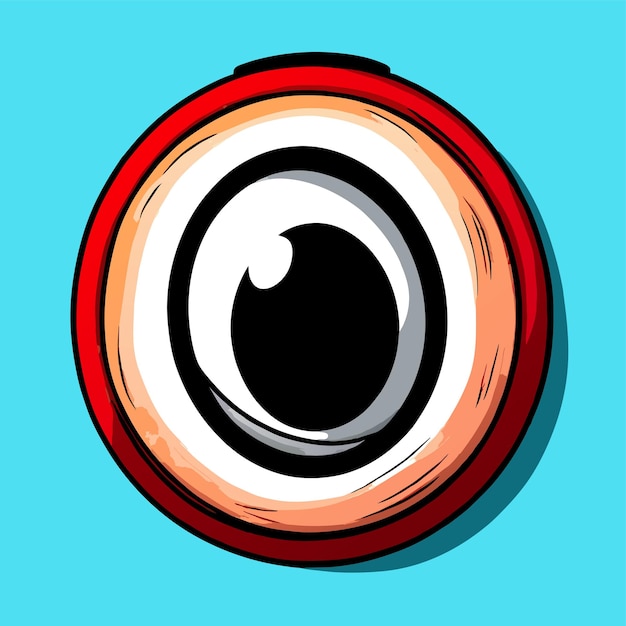 Eyeball hand drawn flat stylish mascot cartoon character drawing sticker icon concept isolated