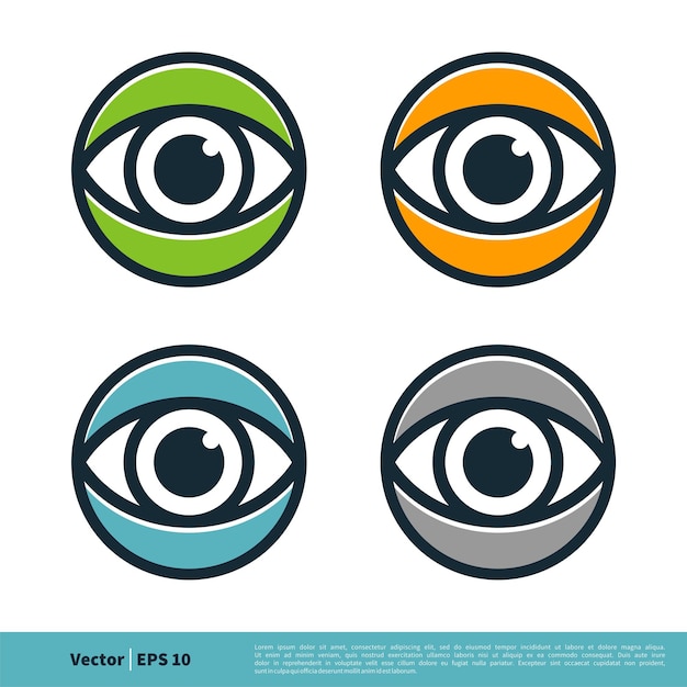 Eyeball Vision Icon Vector Logo Template Illustration Design Vector EPS 10