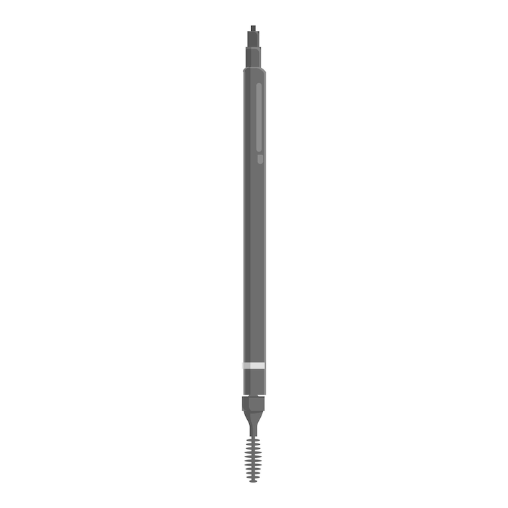 Vector eyebrow brush with black handle for perfect makeup
