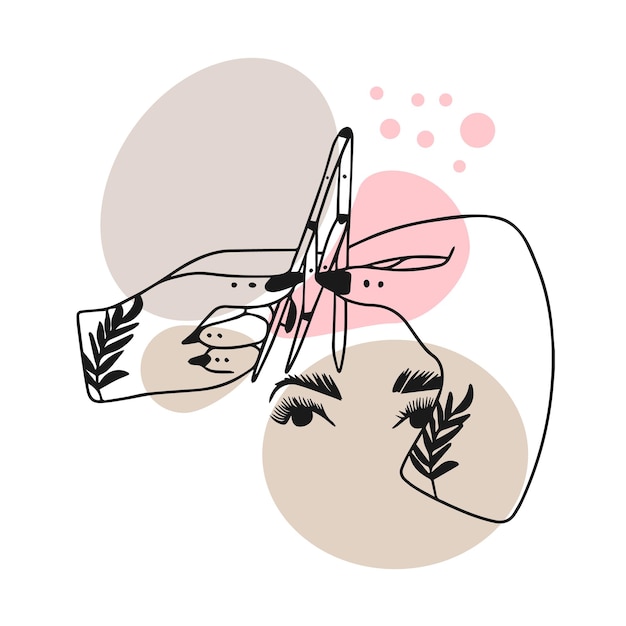 Eyebrow correction microblading permanent makeup work process doodle