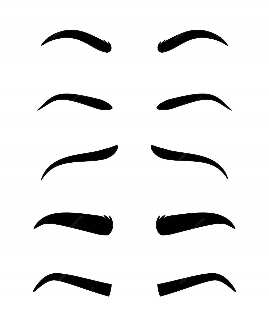 Premium Vector | Eyebrow model set