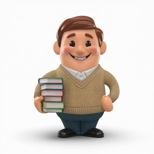 eyecatching 3D cartoon illustration of a friendly