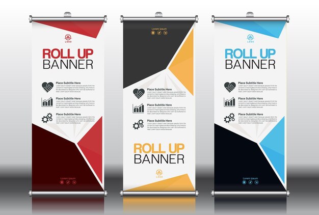 EyeCatching Rollup Banner Grijp de aandacht met ons levendige en stijlvolle rollup banner design perf