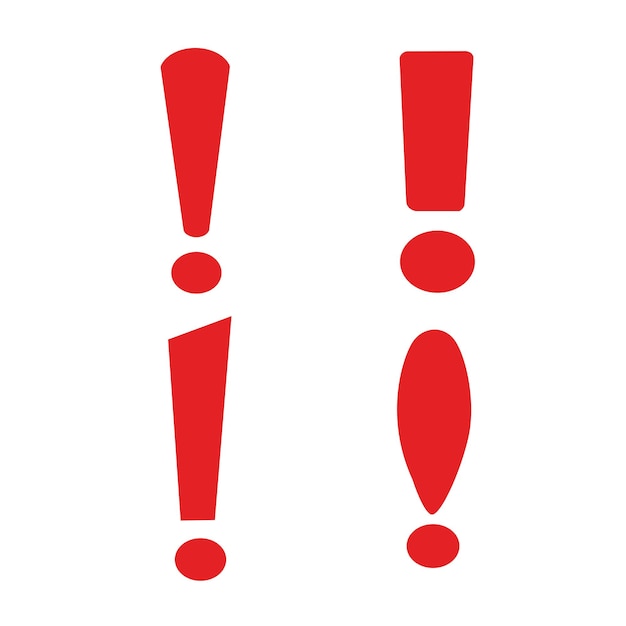 Vector an eyecatching vector illustration of a red exclamation mark symbolizing urgency and importance