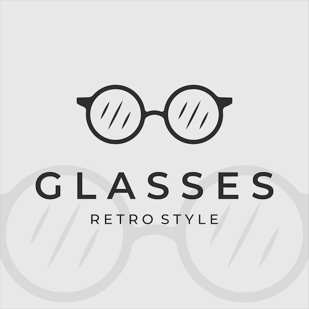 Vector eyeglass logo line art minimalist simple vector illustration design spectacles or glasses logo for