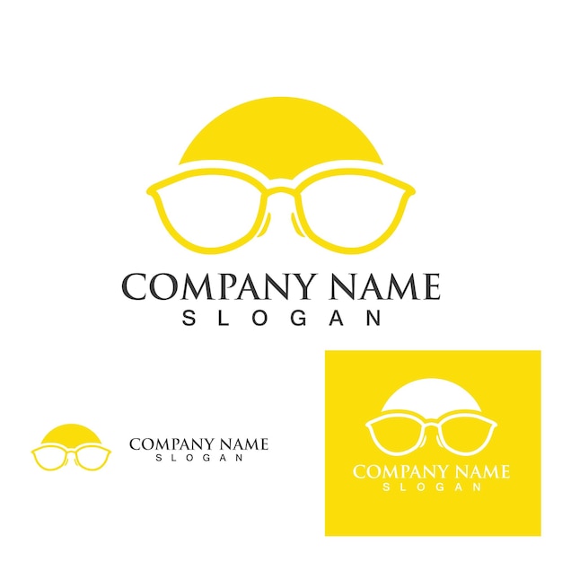 Eyeglasses logo and symbol vector image