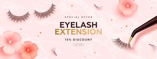 Eyelash extension banner template