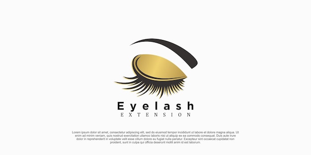 Eyelash logo design with beauty concept