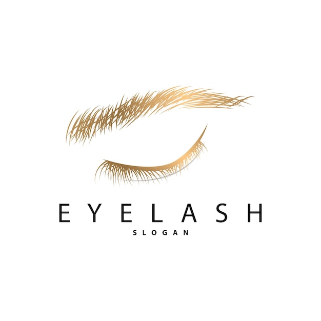 Eyelash Logo Eenvoudig ontwerp voor vrouwenverzorging Schoonheid Bedrijf Brand Illustratie Template