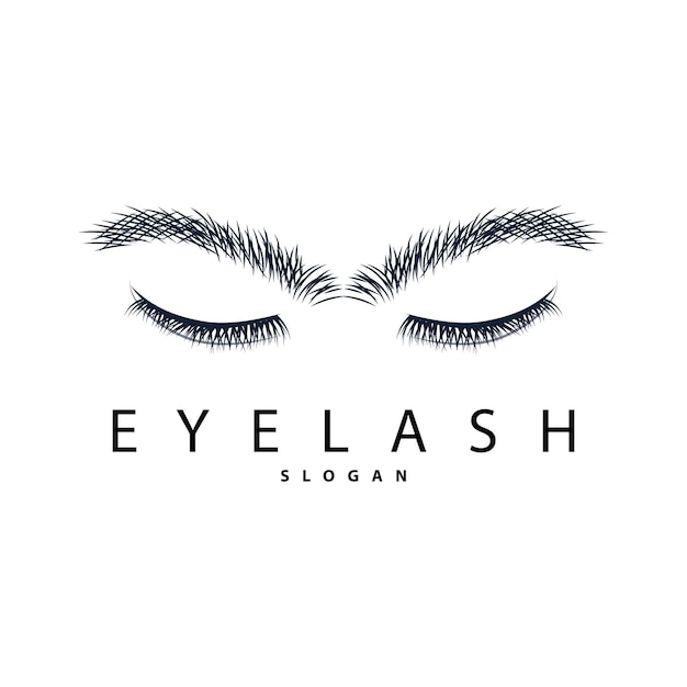 Eyelash Logo Eenvoudig ontwerp voor vrouwenverzorging Schoonheid Bedrijf Brand Illustratie Template