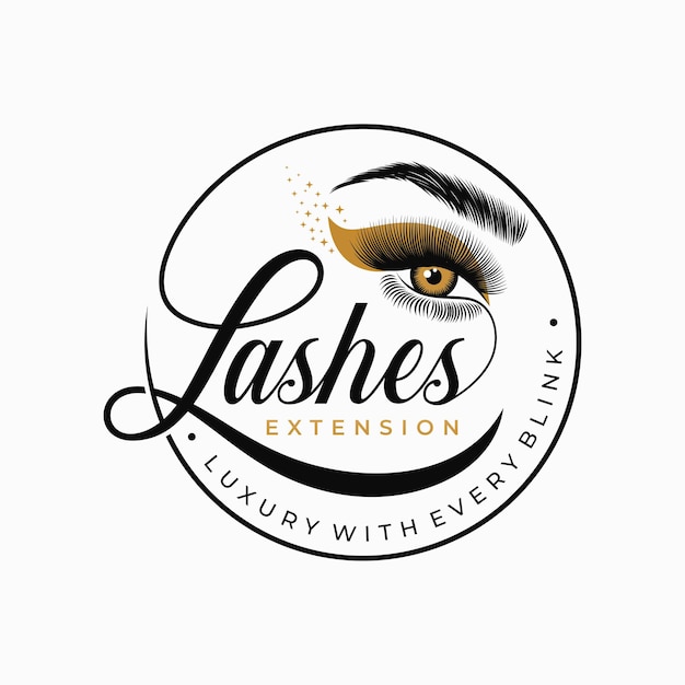 Eyelash logo template