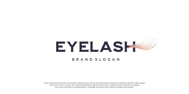 Eyelash logo with creative design and unique concept premium vector